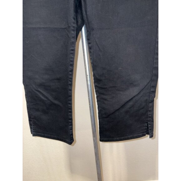 NYDJ NOT YOUR DAUGHTERS Jeans Lift Tuck Crop Capri Women 10P 34X18 Black USA - Picture 2 of 13